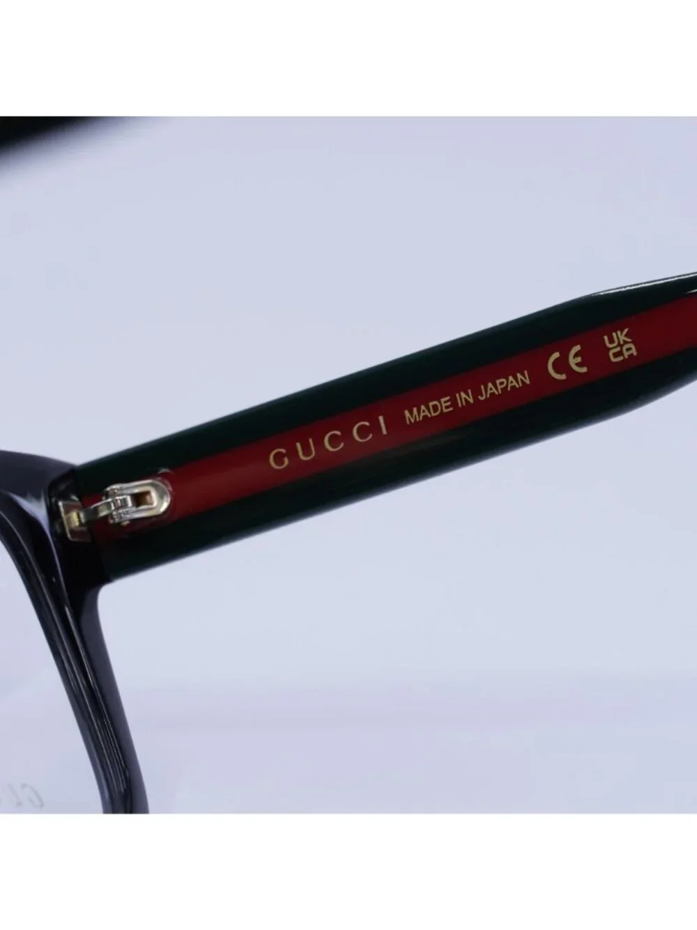Gucci GG1870O 001 Eyeglasses Black/Green/Red 53mm Square Frame